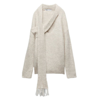 Knit Sweater With Scarf, was £49.99 now £32.99 (34% off) | Zara