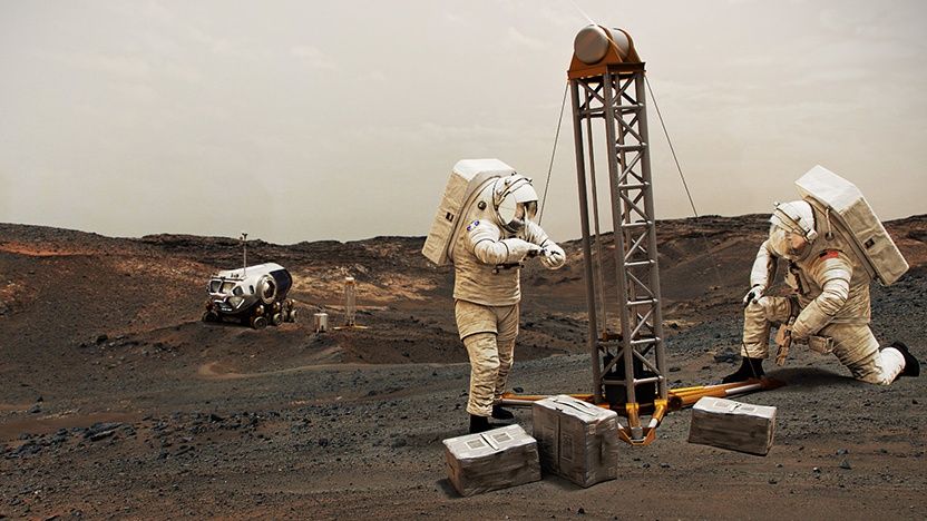 Astronot Mars suatu hari nanti bisa membuat bahan bakar roket di Planet Merah.  Begini caranya