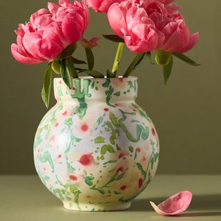 Sylvia Handpainted Floral Vase