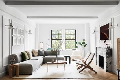 a bright modern apartment living room