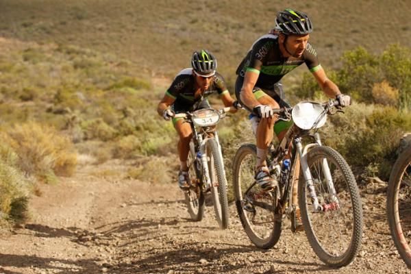 David George (front) and Kevin Evans are both strong climbers and plan to take more time back over the next four days.