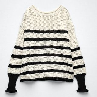Breton striped sweater in large knit