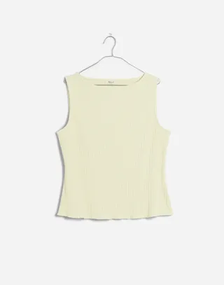 Plus Ribbed Boatneck Tank