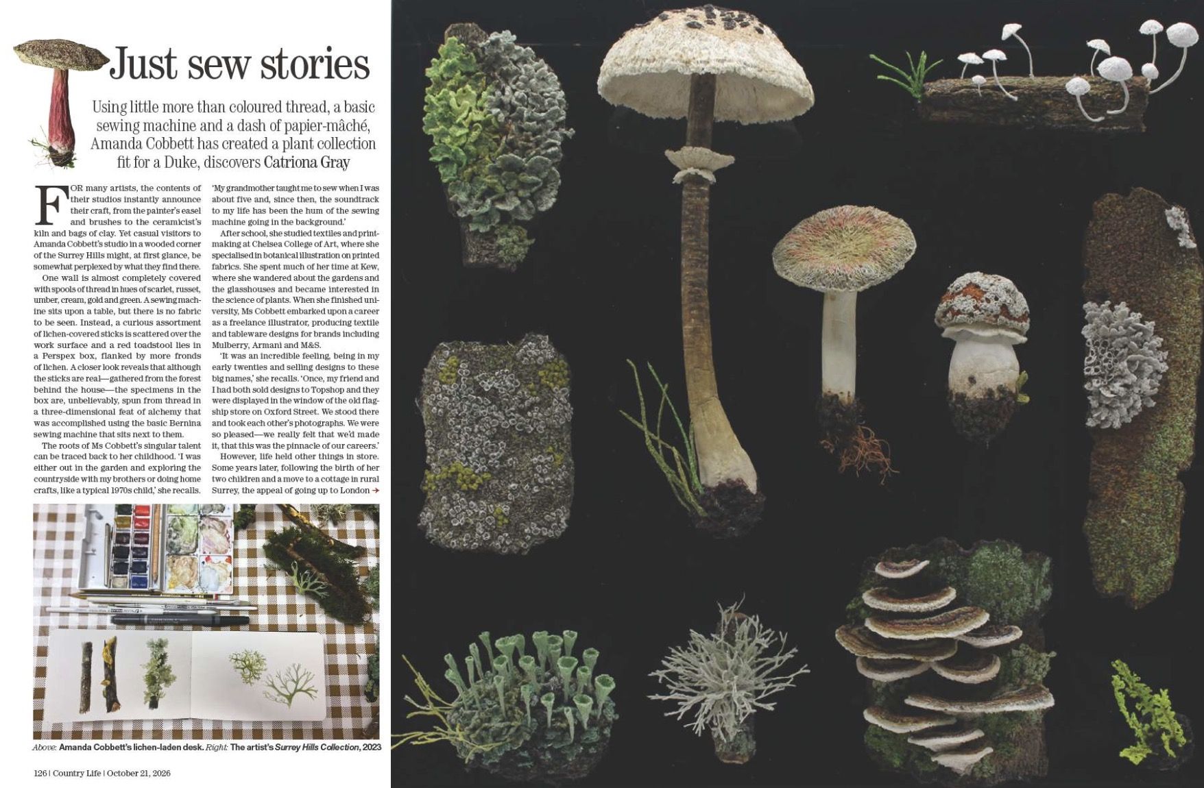 Magazine spread from Country Life October 21, 2026