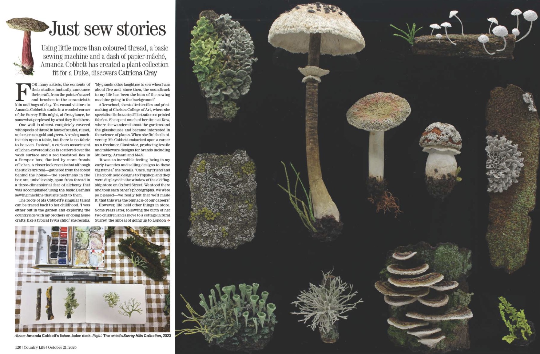 Magazine spread from Country Life October 21, 2026