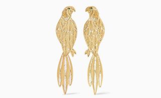 exotic bird earrings by Mallarino