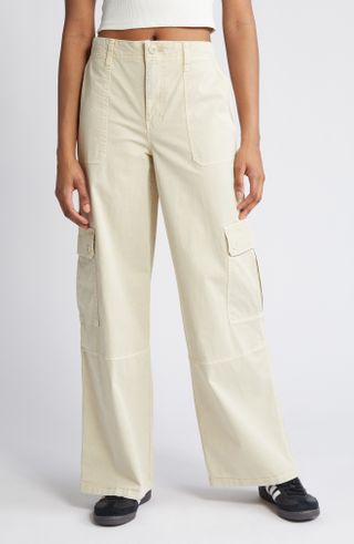 BP., Twill Wide Leg Cargo Pants