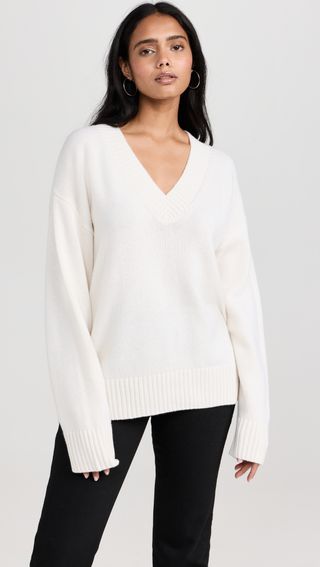 Jadey Oversized V Neck Sweater