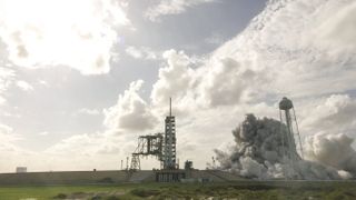 SpaceX Test-Fires Landed Falcon 9