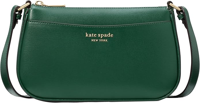 kate spade new york, Kate Spade New York Bleecker Saffiano Small Leather Crossbody Bag, Arugula