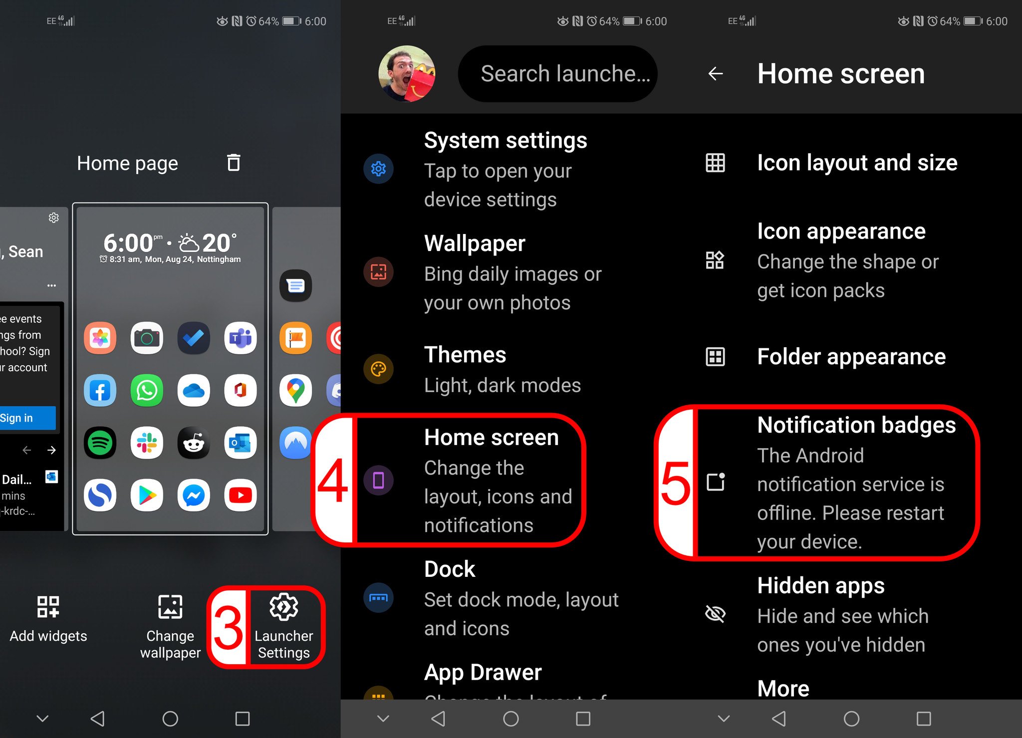 Setting launcher. Notification Setup. Microsoft Launcher уведомления минут. Microsoft лаунчер скрыть приложения. Microsoft Launcher Blue Notification badge.