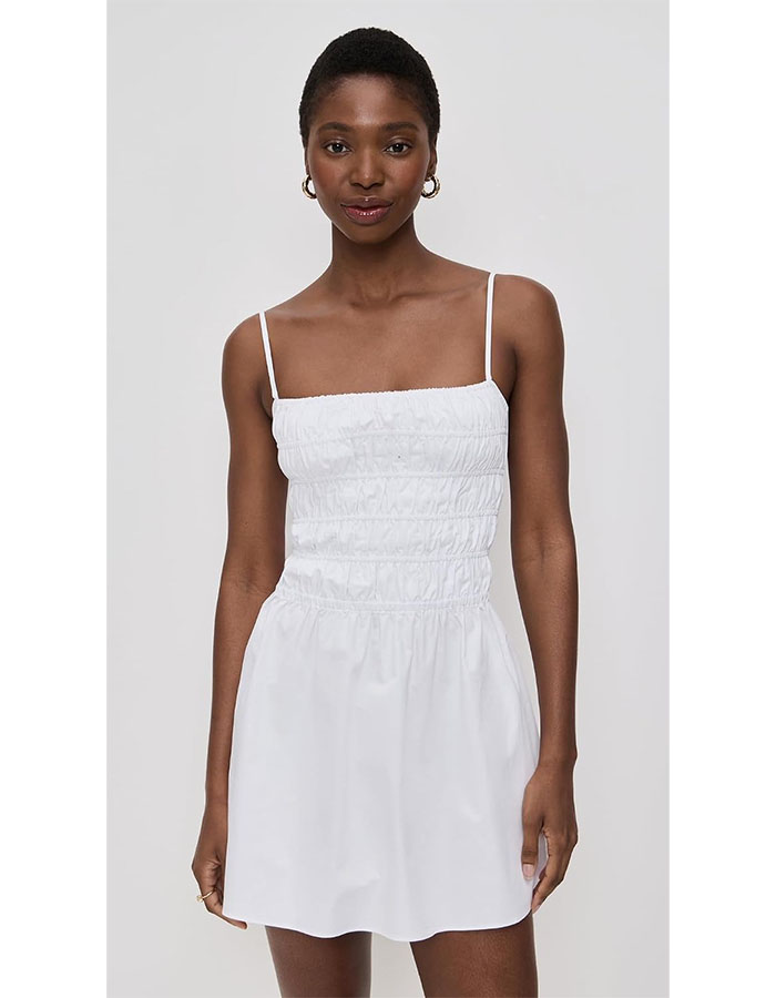 Solid & Striped Women's the Mini Delta Dress, Optic White, L