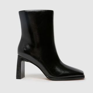 Schuh Becca Square Toe Heeld Boots in Black