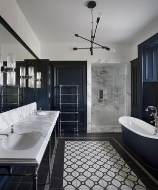 Luxury walk-in shower designed by Drummonds