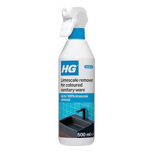 Hg Limescale Remover, Colored Sanitary Ware, Powerful for Black Taps, Showers, Sinks 500 Ml