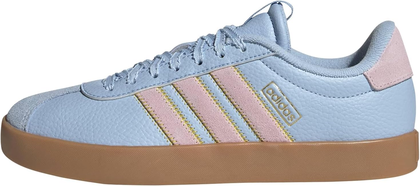 adidas, Adidas Women's Vl Court 3.0, Mint Ton/bliss Pink/gold Metallic, 8