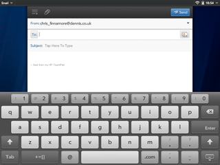 The webOS keyboard on the HP TouchPad