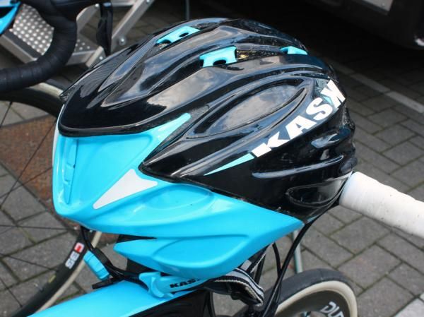 Though they didn't end up needing them, Team Sky riders could have used these snap-on covers for their Kask helmets.