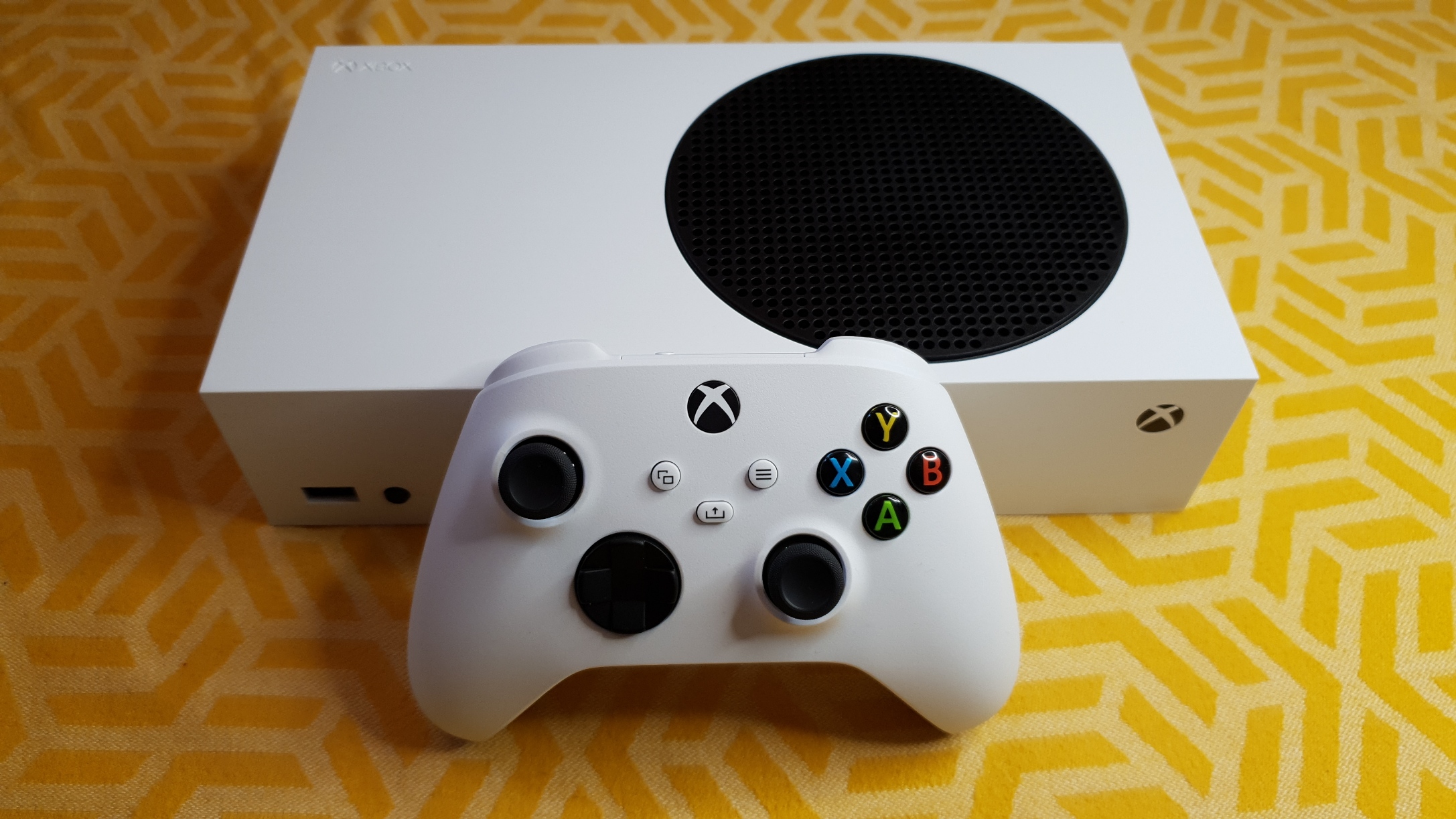 The Xbox Series S console in white