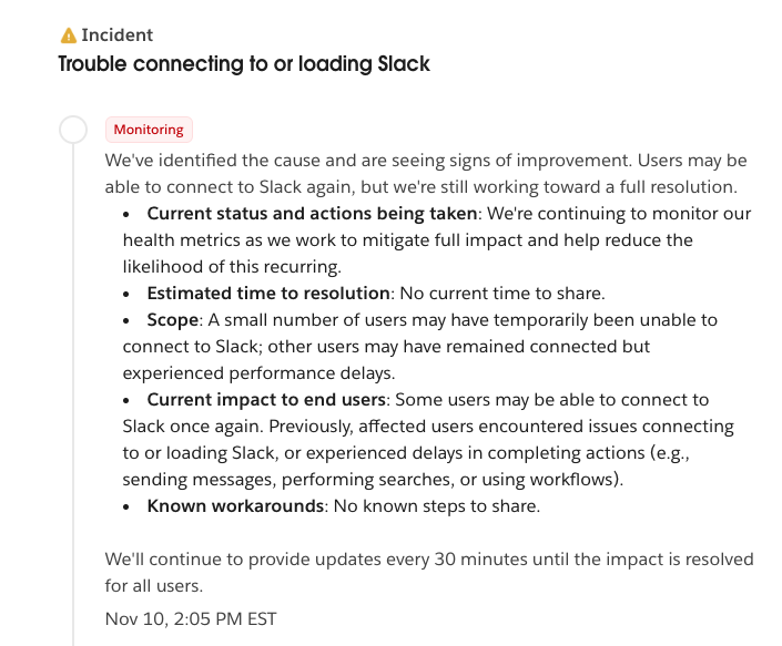 Slack Status