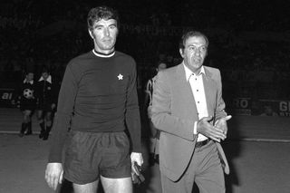 Juventus goalkeeper Dino Zoff and coach Carlo Parola in 1975.