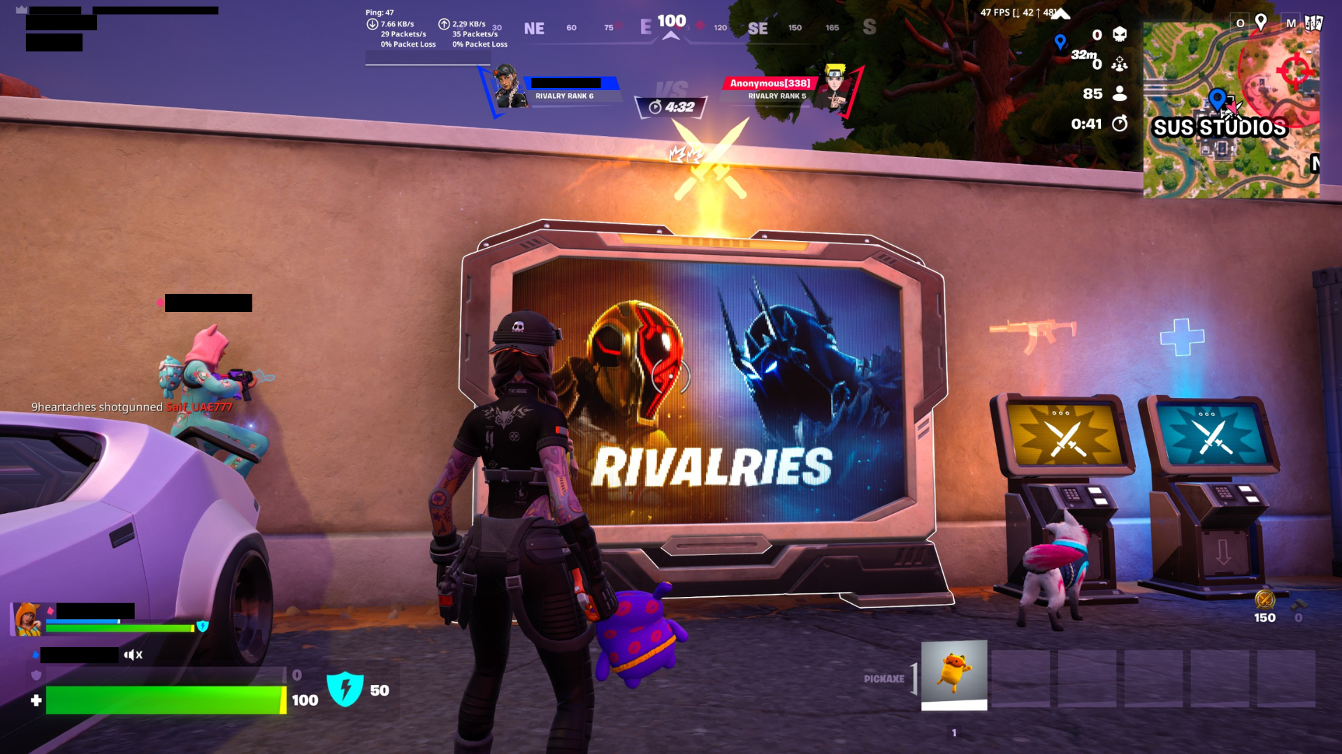 Fortnite rivalries system