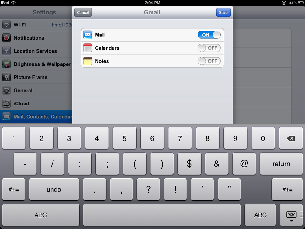 why can t i add new mailbox to my ipad