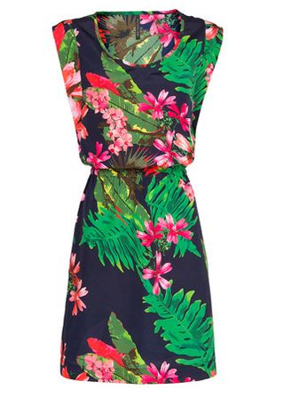 Mango tropical print dress, £34.99