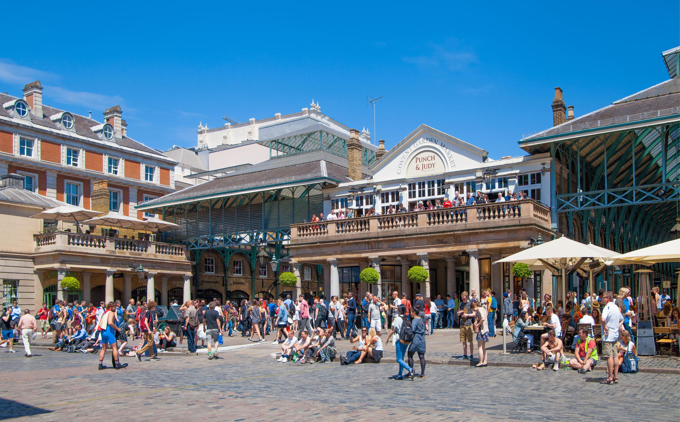 The hustle, the bustle of Covent Garden in the heart of London.