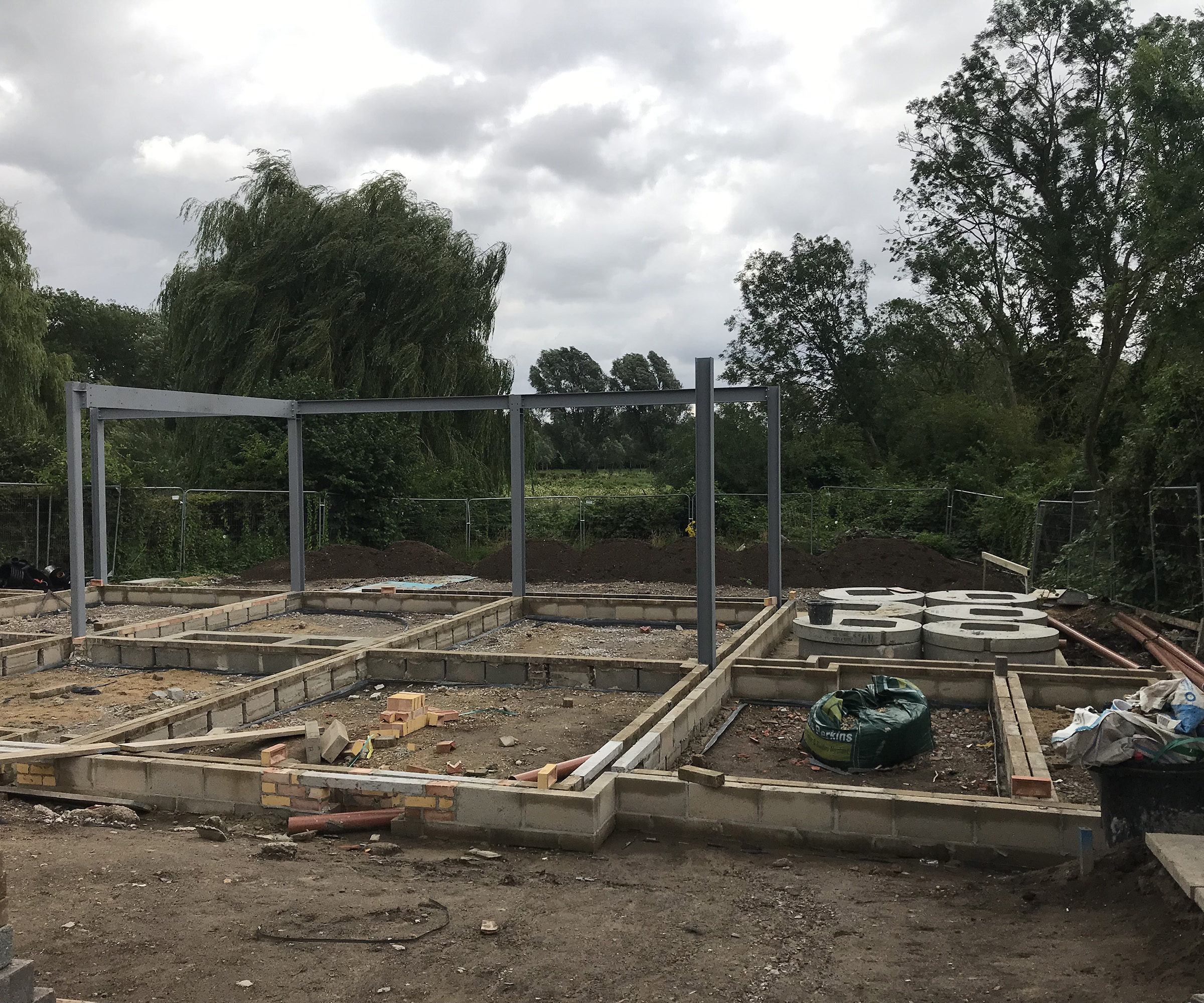 Foundations laid for a self build home project