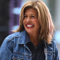 Hoda Kotb is seen on the NBC Today Show at Rockefeller Plaza on September 06, 2024 in New York City