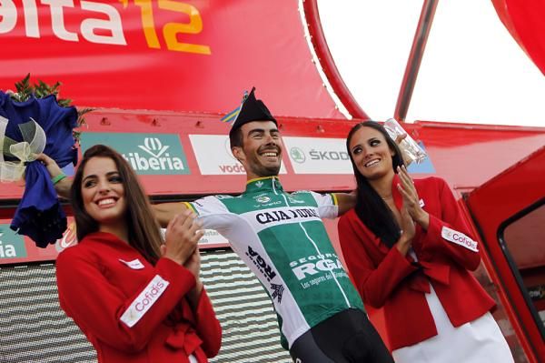 Antonio Piedra (Caja Rural) after winning stage 15 of the Vuelta a Espana 2012