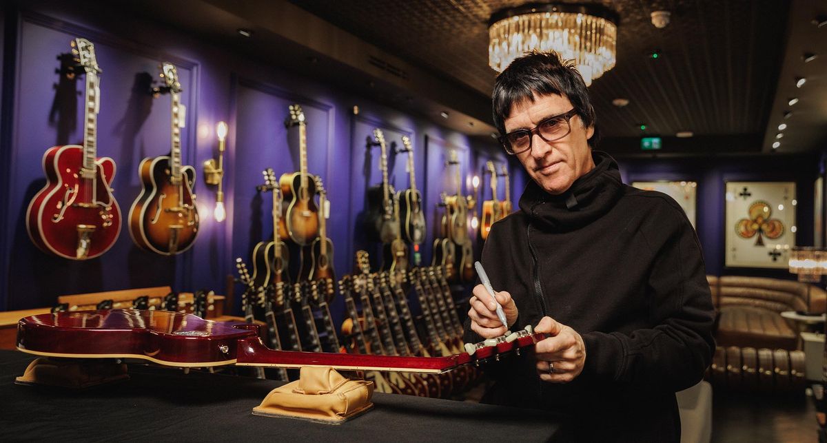 Gibson Johnny Marr 1984 Les Paul with Bigsby: the guitar is a replica of the Les Paul Marr first used during the session for the Smiths Meat Is Murder &ndash; and it has been a hard-working guitar in his collection. Only 20 will be made, each signed by Marr, with proceeds going to the Teenage Cancer Trust.