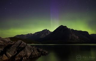 Aurora over Banff National Park, Canada