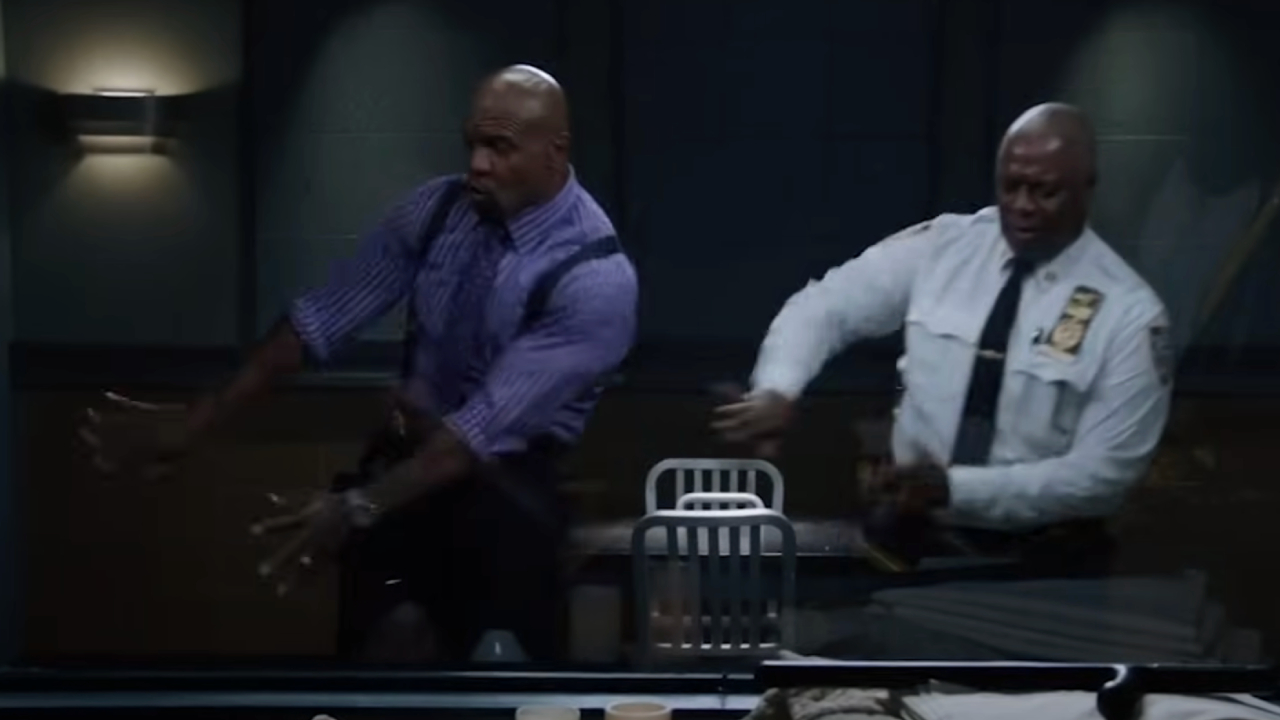 Terry Crews and Andre Braugher dancing to 