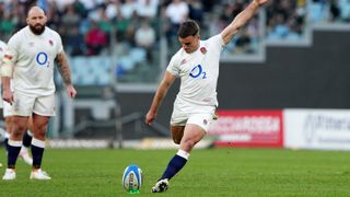 George Ford takes a place kick for England