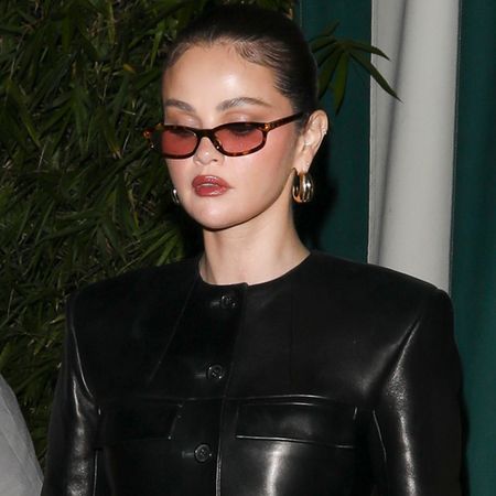 Selena Gomez styled a double-leather look from Khaite for one of her first Fall 2026 outfits