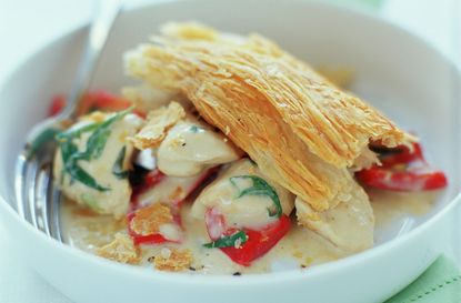 chicken and red pepper pie