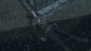 A dead thief lies on the ground