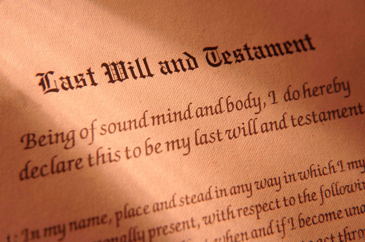 The words &quot;Last Will and Testament&quot; on an estate planning document.