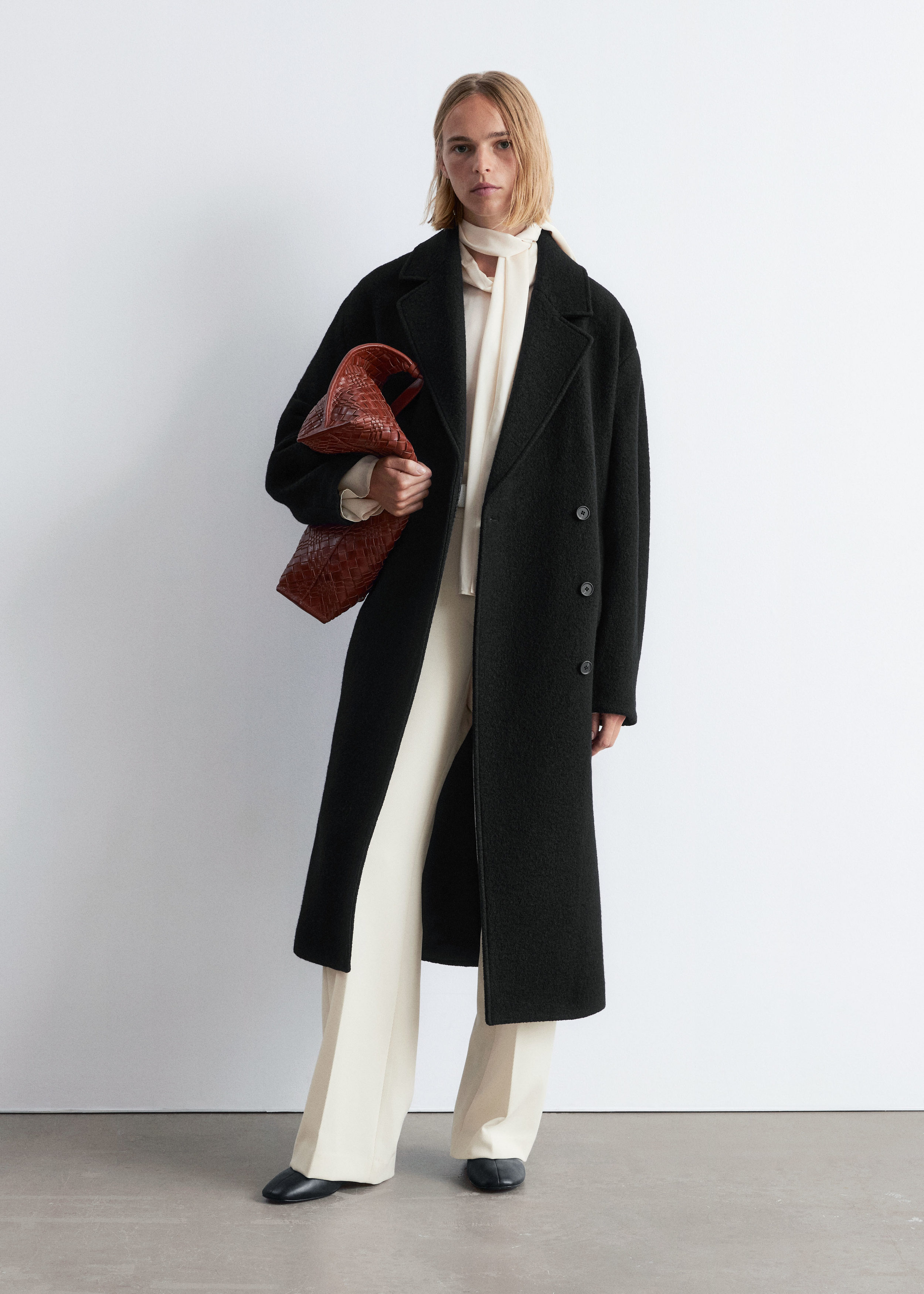 Voluminous Belted Wool Coat