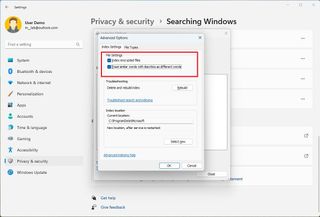 Search encrypted files
