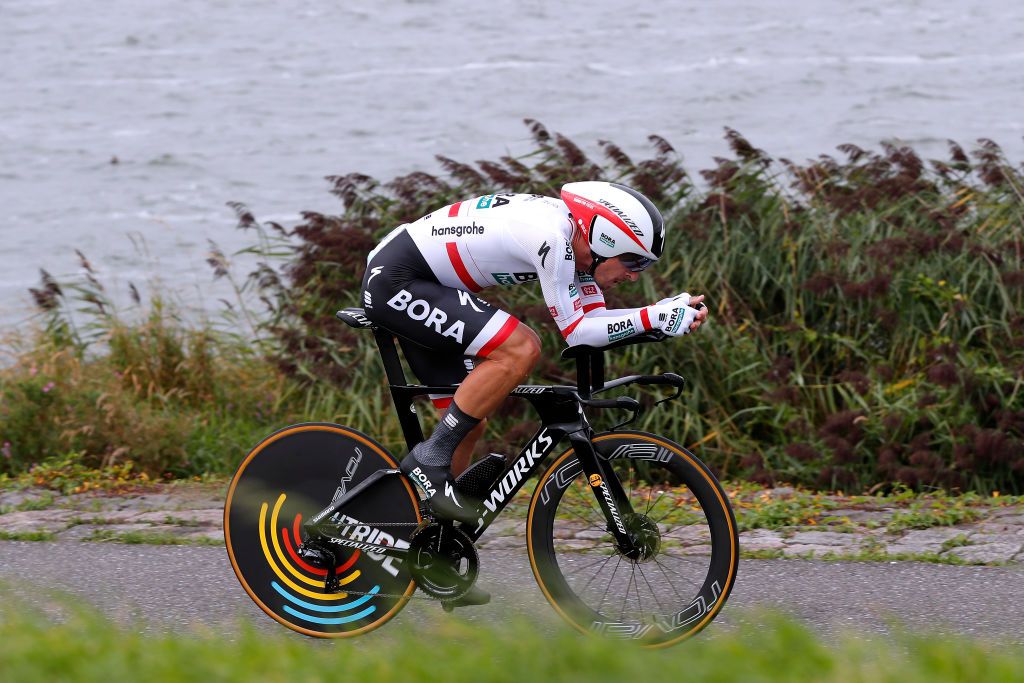 LELYSTAD NETHERLANDS AUGUST 31 Maciej Bodnar of Poland and Team Bora Hansgrohe competes during the 17th Benelux Tour 2021 Stage 2 a 111km Individual Time Trial stage from Lelystad to Lelystad ITT BeneluxTour on August 31 2021 in Lelystad Netherlands Photo by Bas CzerwinskiGetty Images