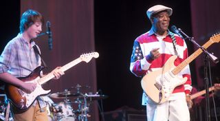 Quinn Sullivan (left) and Buddy Guy perform onstage in Scranton, Pennslyvania on February 21, 2013