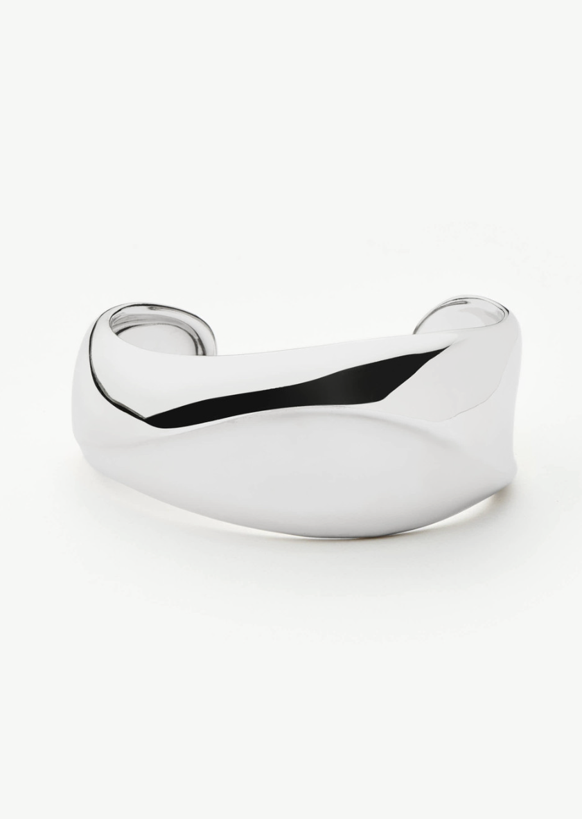 Missoma, Sculptural Silver-Plated Molten Cuff Bracelet