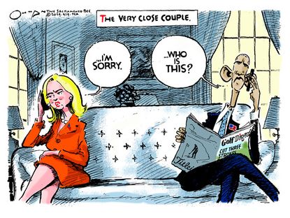 Obama cartoon U.S. Hillary Clinton