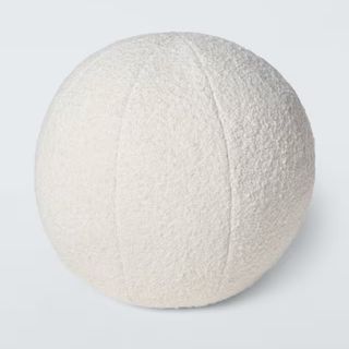 John Lewis Boucle Sphere Cushion, Marshmallow