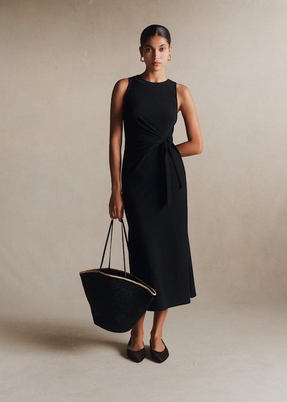 Pippa&amp;eacute; Dress - Black - Organic Cotton - Textile Made From Organic Fibers - S&amp;eacute;zane