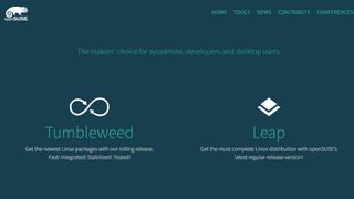 openSUSE website screenshot