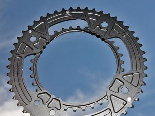 Praxis plan to use a one-piece double chainring setup like this for their upcoming Turn road crank.